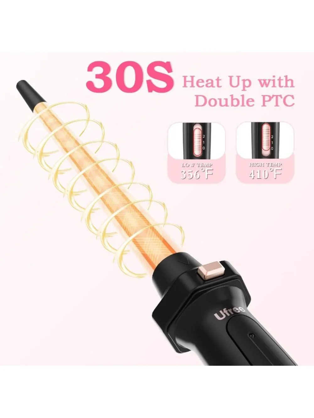 5-in-1 Curling Iron Set & Flat Iron, Ceramic Barrels 0.35